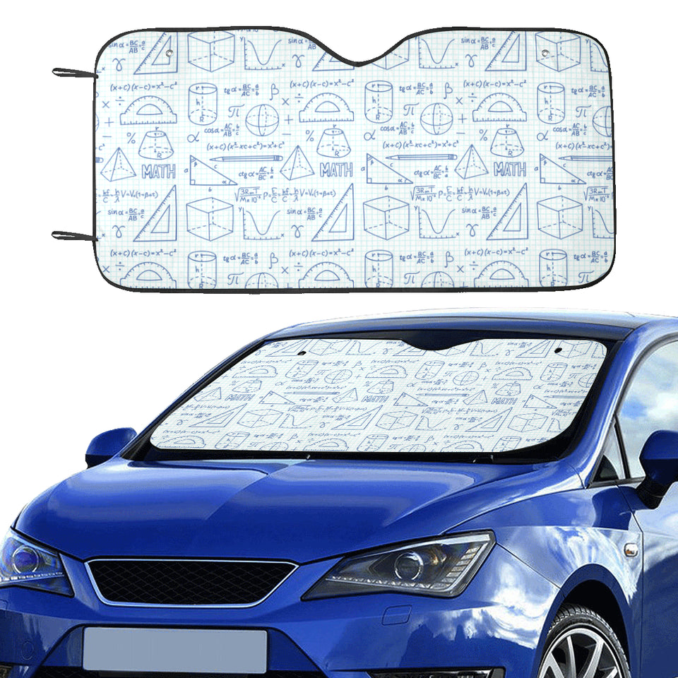 Math Pattern Print Design 03 Car Sun Shade