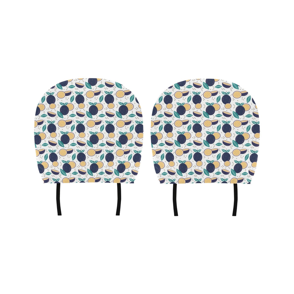 Passion Fruit Pattern Car Headrest Cover