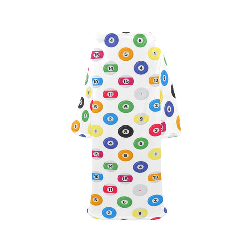 Billiard Ball Pattern Print Design 04 Blanket Robe with Sleeves