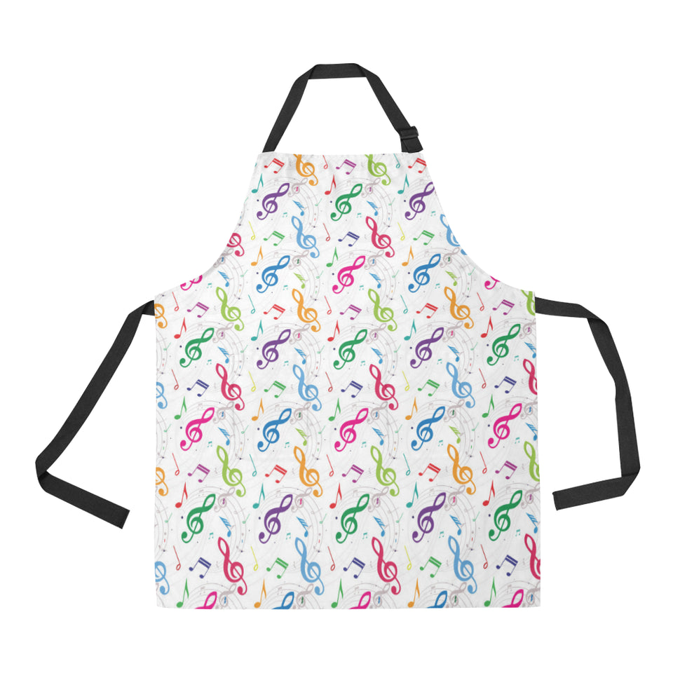 Music Notes Pattern Print Design 02 Adjustable Apron