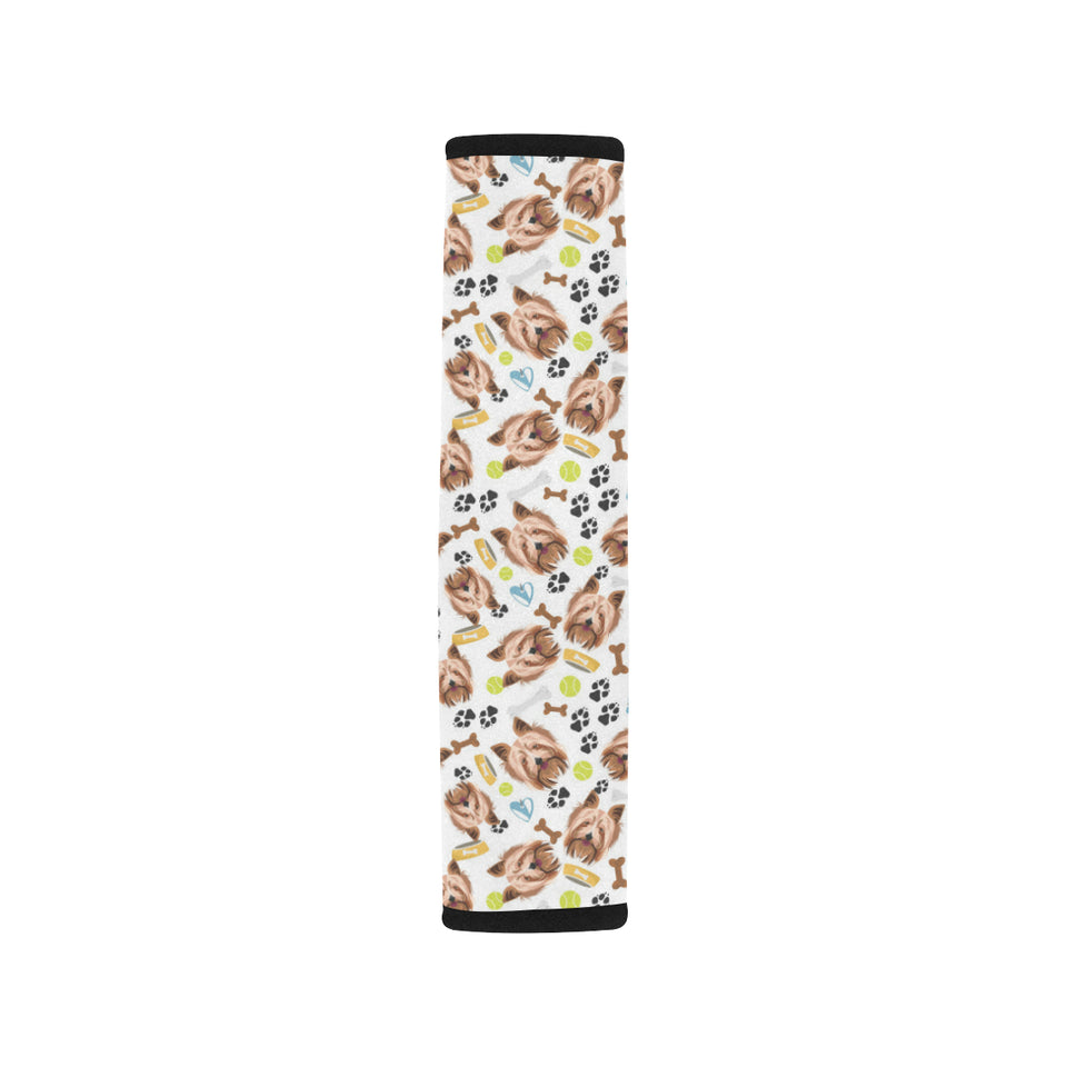 Yorkshire Terrier Pattern Print Design 05 Car Seat Belt Cover