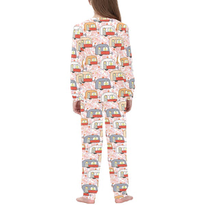 Camper Van Pattern Print Design 01 Kids' Boys' Girls' All Over Print Pajama Set