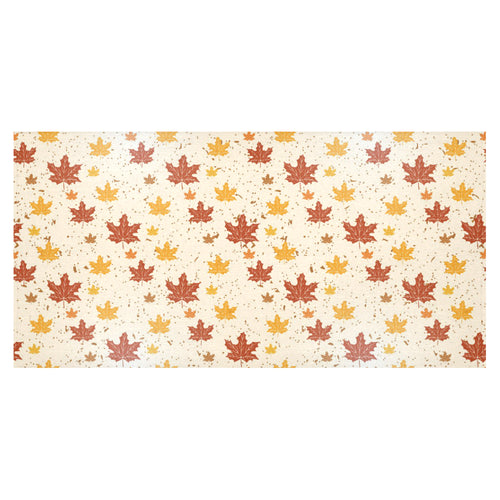 Red and Orange Maple Leaves Pattern Tablecloth