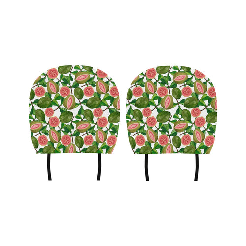 Guava Leaves Pattern Car Headrest Cover