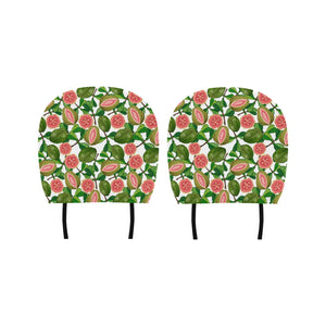 Guava Leaves Pattern Car Headrest Cover