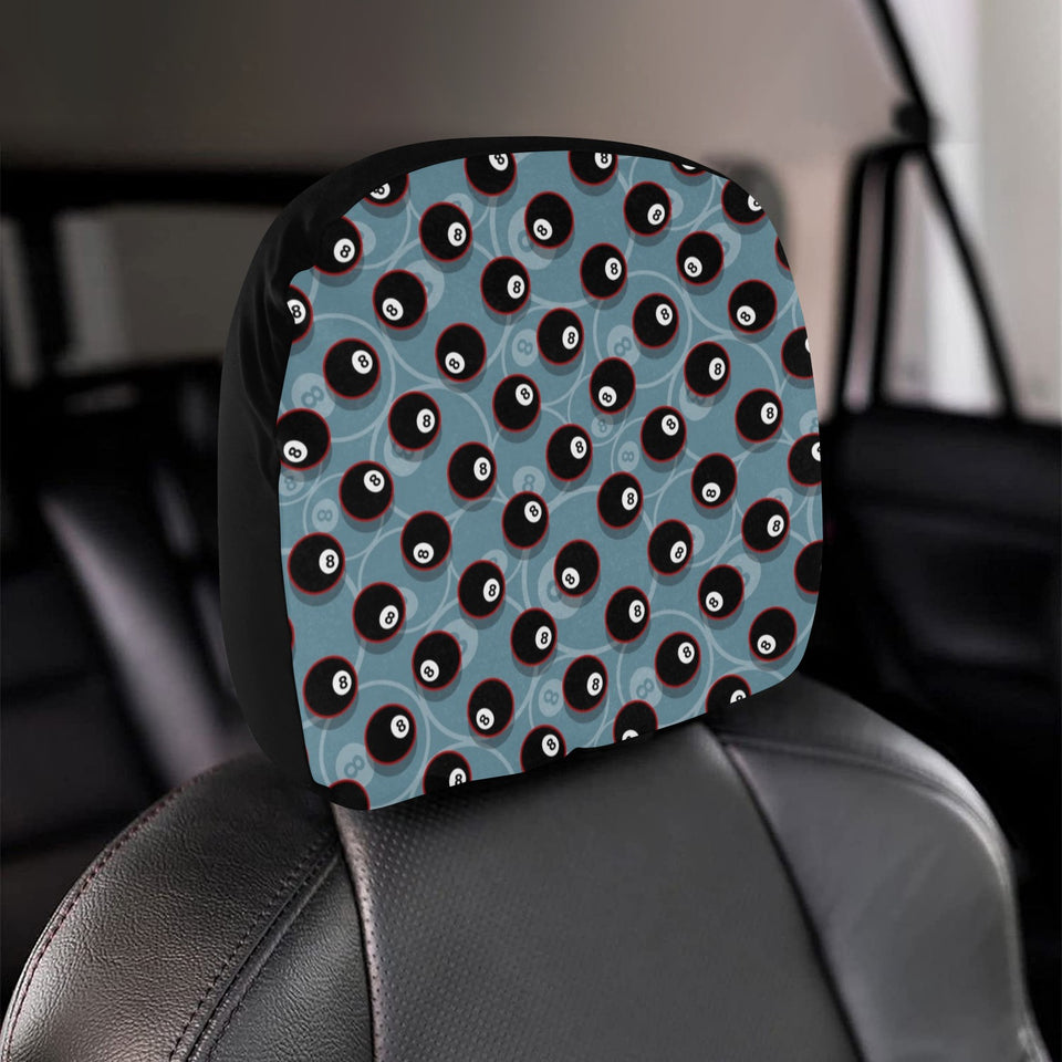 Billiard Ball Pattern Print Design 01 Car Headrest Cover