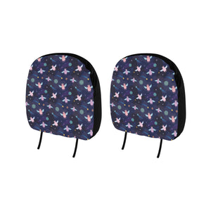 Pig Pattern Print Design 05 Car Headrest Cover