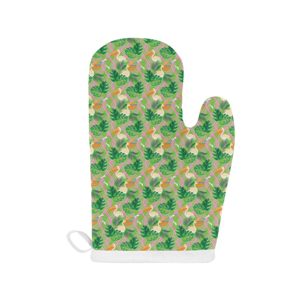 Pelican Pattern Print Design 05 Heat Resistant Oven Mitts