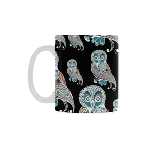 Owl Tribal Pattern Classical White Mug (FulFilled In US)