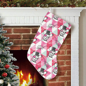 Cool Chihuahua Pink Pattern Christmas Stocking