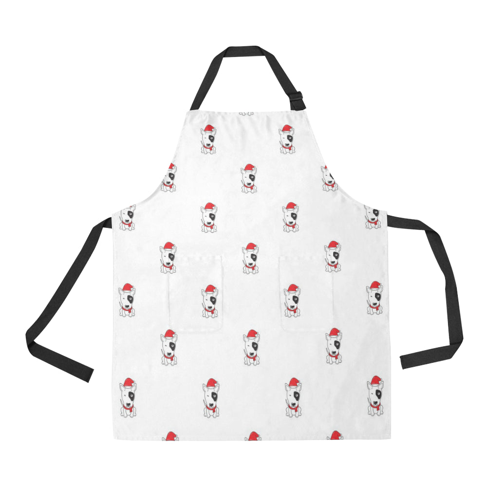 Bull Terrier Pattern Print Design 05 Adjustable Apron