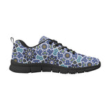 Blue Arabic Morocco Pattern Men's Sneakers Black