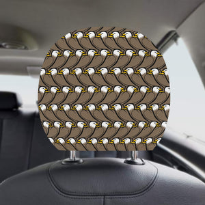 Eagle Pattern Print Design 02 Car Headrest Cover