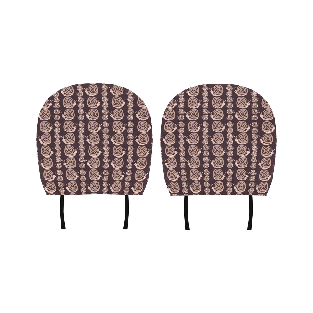 Snail Pattern Print Design 03 Car Headrest Cover