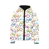 Bicycle Pattern Print Design 02 Kids' Boys' Girls' Padded Hooded Jacket