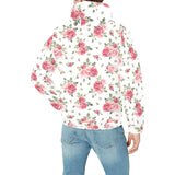 Rose Pattern Print Design 02 Men's Padded Hooded Jacket(ModelH42)