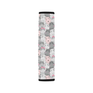 Hippopotamus Pattern Print Design 03 Car Seat Belt Cover