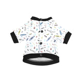 Surfboard Pattern Print Design 01 All Over Print Pet Dog Round Neck Fuzzy Shirt