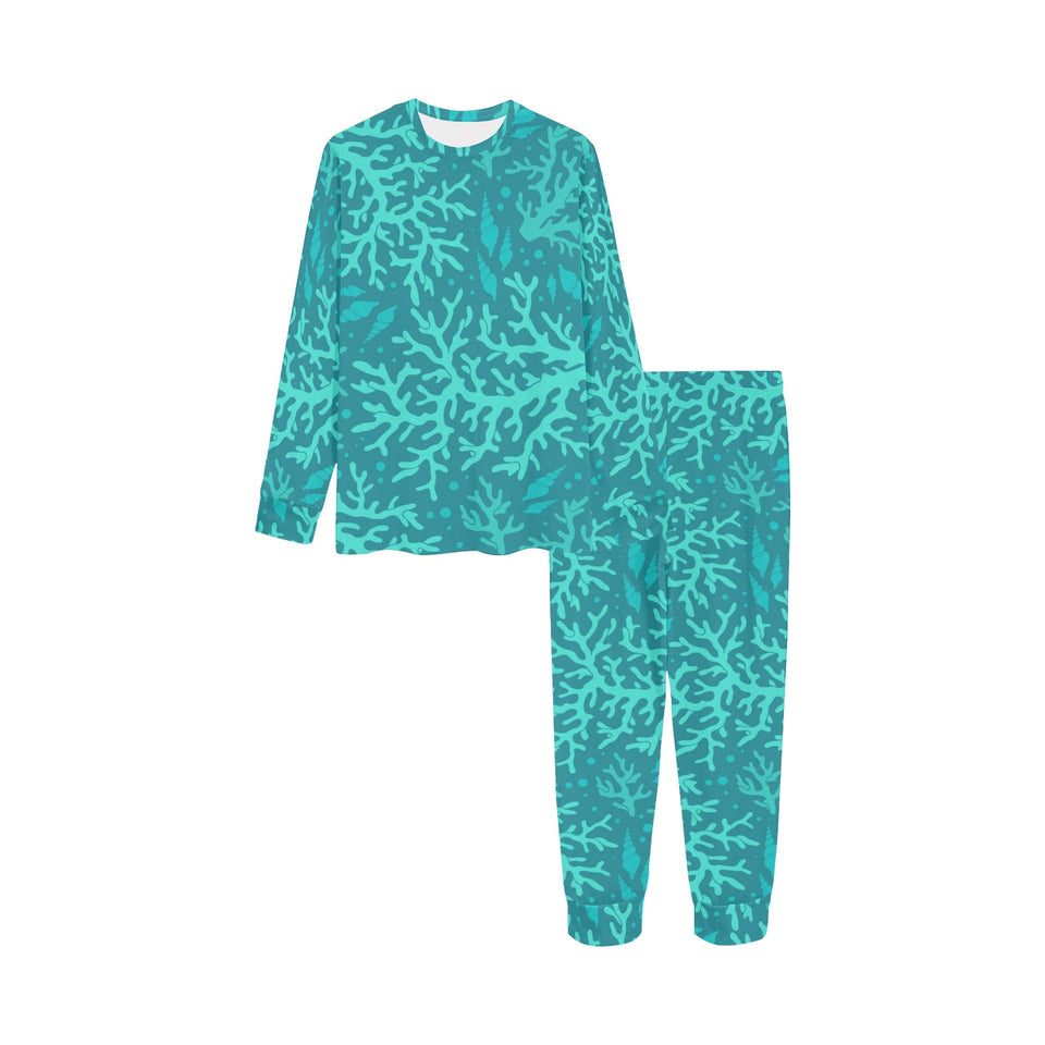 Coral Reef Pattern Print Design 01 Kids' Boys' Girls' All Over Print Pajama Set