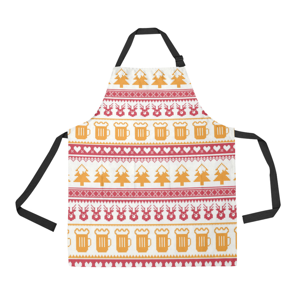 Beer Sweater Printed Pattern Adjustable Apron