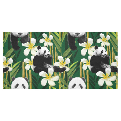 Panda Bamboo Flower Pattern Tablecloth