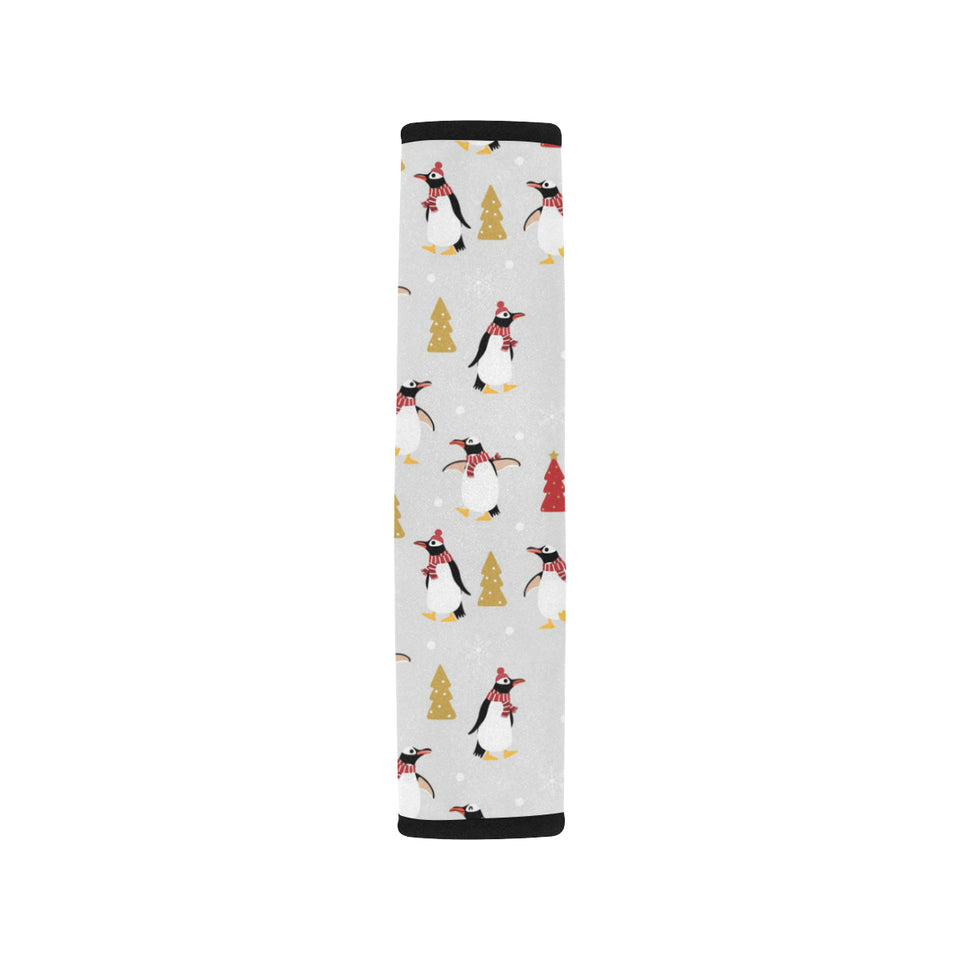 Penguin Christmas Tree Pattern Car Seat Belt Cover