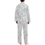 Gear Pattern Print Design 05 Men's Long Pajama Set