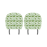 Sliced Cucumber Leaves Pattern Car Headrest Cover