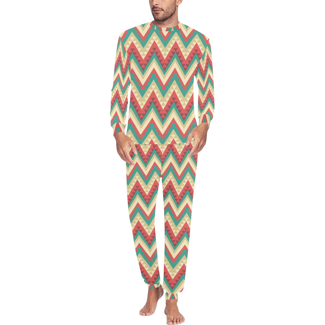 Zigzag Chevron Pattern Men's All Over Print Pajama