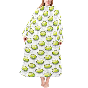 Tennis Pattern Print Design 05 Blanket Robe with Sleeves