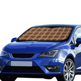 Bread Toast Pattern Print Design 04 Car Sun Shade