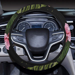Snake Leaves Coconut Pattern Car Steering Wheel Cover