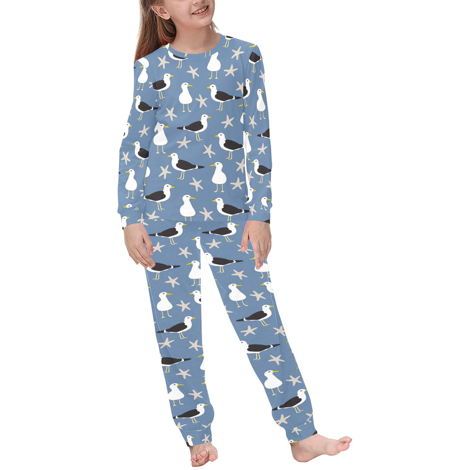 Seagull Pattern Print Design 01 Kids' Boys' Girls' All Over Print Pajama Set