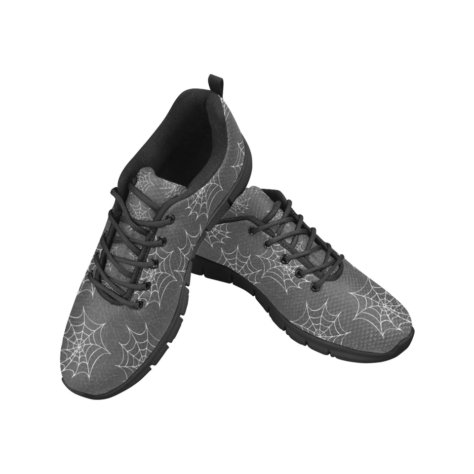 Cobweb Spider Web Pattern Men's Sneakers Black