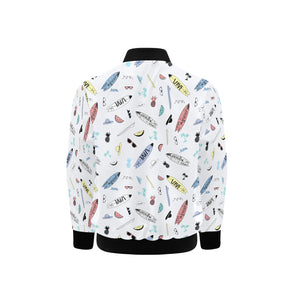 Surfboard Pattern Print Design 01 Kids' Boys' Girls' Bomber Jacket