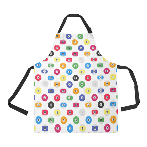 Billiard Ball Pattern Print Design 04 Adjustable Apron