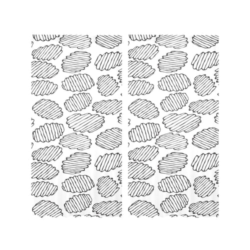 Potato Chips Pattern Print Design 03 Gauze Curtain