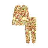 Pizza Pattern Background Kids' Boys' Girls' All Over Print Pajama Set