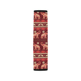 Elephant Red Pattern Ethnic Motifs Car Seat Belt Cover