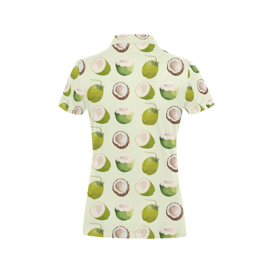 Coconut Pattern Print Design 04 Women's All Over Print Polo Shirt