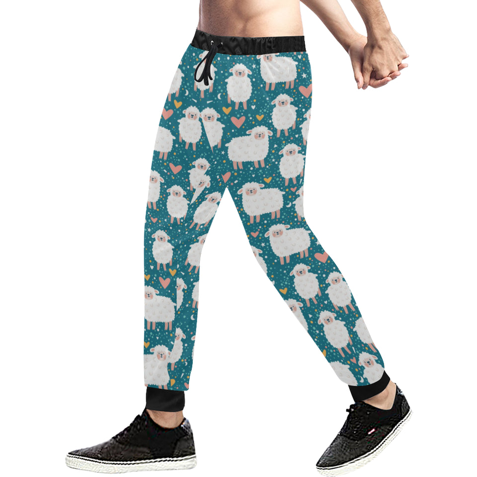 Sheep Heart Pattern Unisex Casual Sweatpants