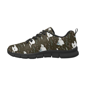 Polar Bear Pattern Background Men's Sneakers Black