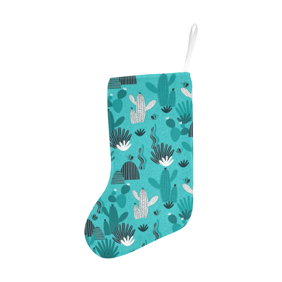 Green Cactus Pattern Christmas Stocking