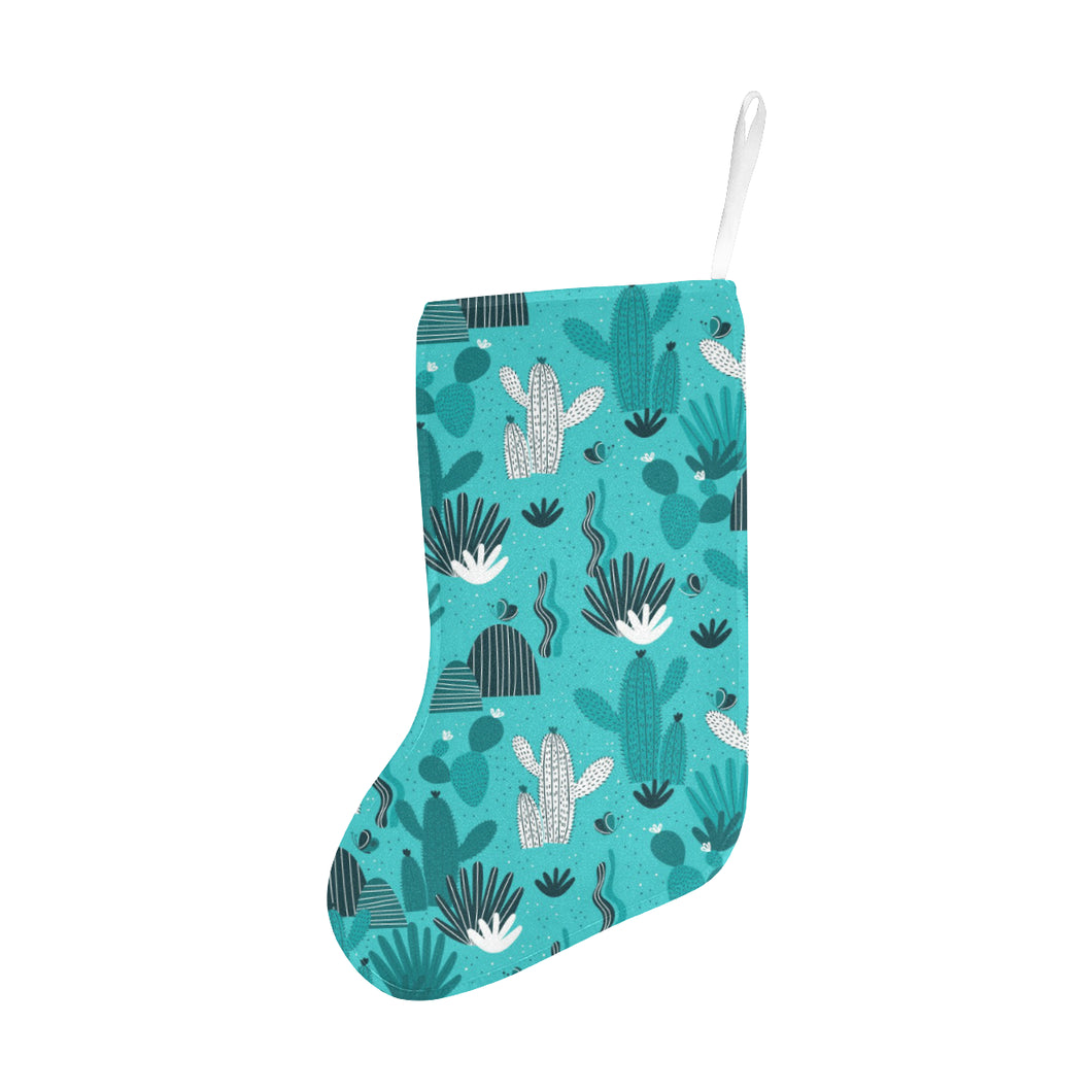 Green Cactus Pattern Christmas Stocking