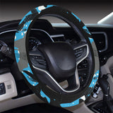 Shark Pattern Background Car Steering Wheel Cover