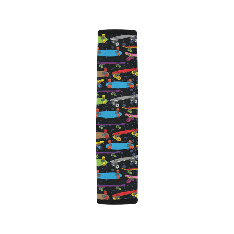 Skate Board Pattern Print Design 03 Car Seat Belt Cover