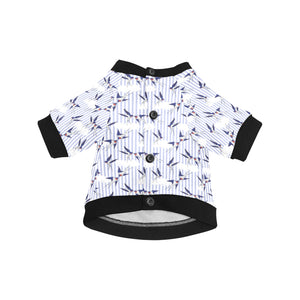 Swallow Pattern Print Design 03 All Over Print Pet Dog Round Neck Fuzzy Shirt