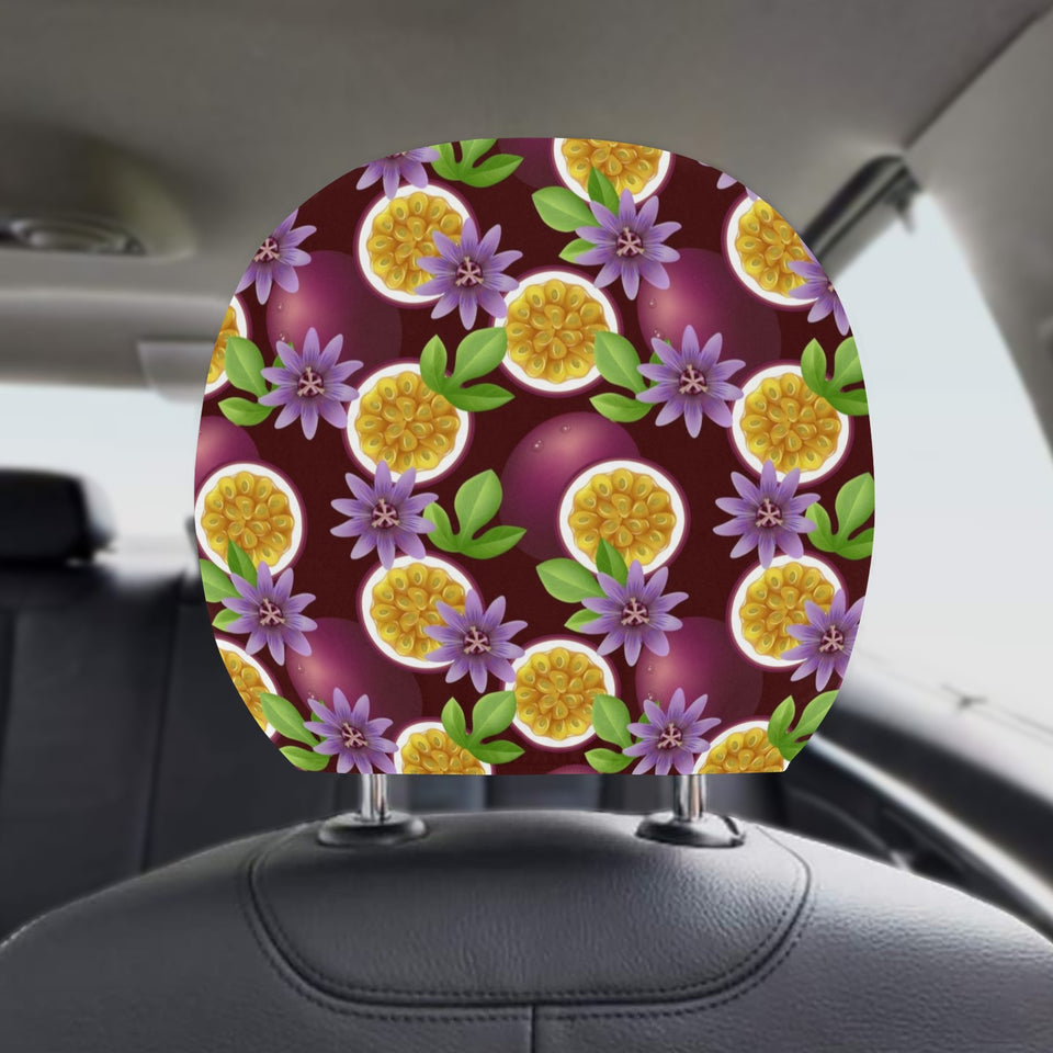 Passion Fruit Sliced Pattern Car Headrest Cover