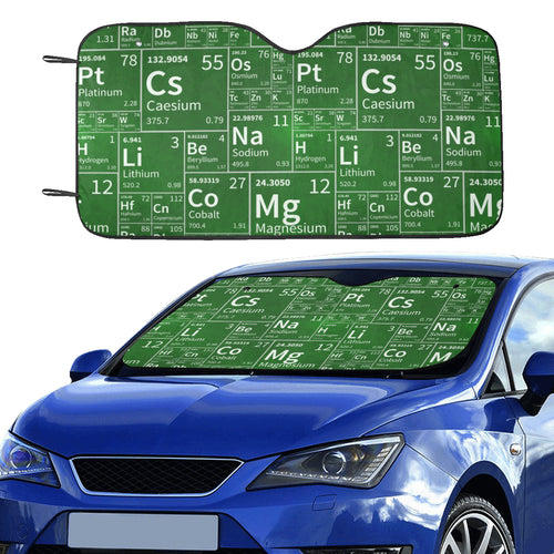 Chemistry Periodic Table Pattern Print Design 04 Car Sun Shade