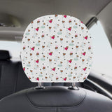 Jack Russel Pattern Print Design 03 Car Headrest Cover